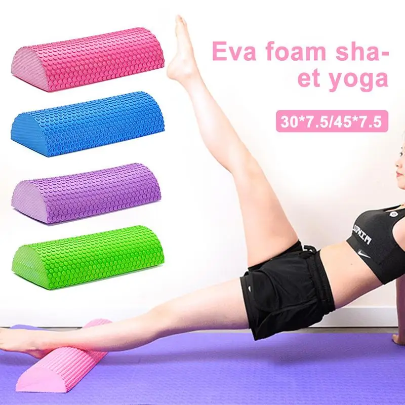 Half Round 30-45cm EVA Massage Foam Roller Yoga Pilates Fitness Equipment Balance Pad Yoga Blocks With Massage Floating Point