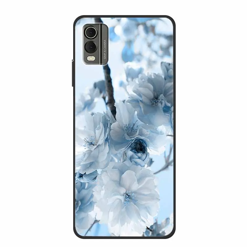 Luxury TPU Soft Silicone Back Cover with Lovely Floral Design - Shockproof Phone Protector