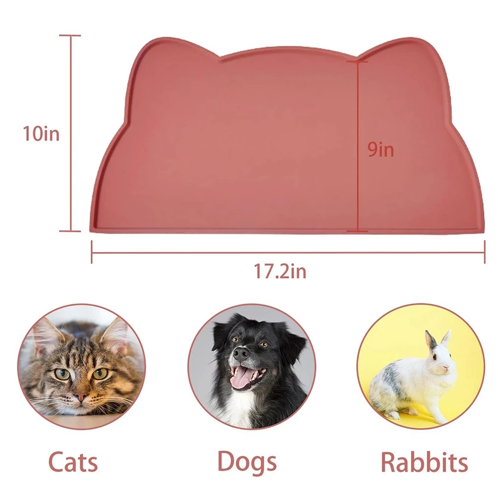 BOHHO Tapis anti-fuite pour chien en silicone pour chat - Gamelle à  nourriture multifonction - Anti-étouffement - Anti-renversement