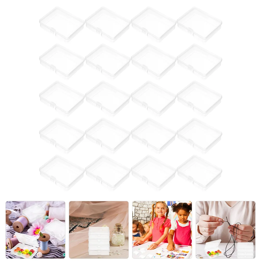 

20 Pcs Plastic Container Bead Storage Box Organizer Holder Small Electronic Component Containers for Organizing