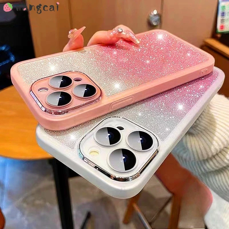 Per Tecno Spark 10 Pro 4G Spark 10C 6 Go Spark 2020 2021 2020 Spark 9 8C Shinning Phone Case Lens Protector Bling Back Cover