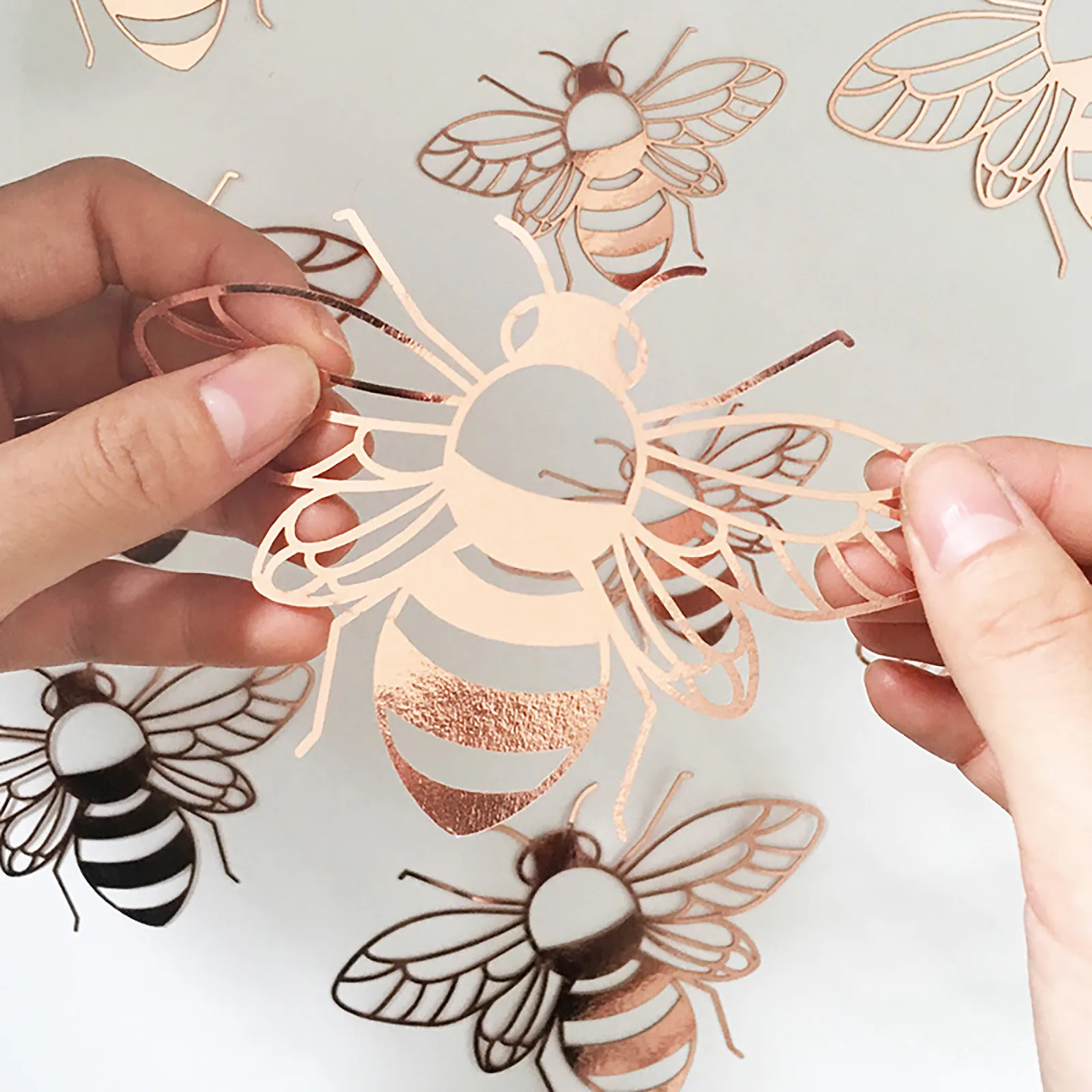 12PCS Hollow Bee Wall Stickers Home Decoration Festive Party Arrangement Window Decals