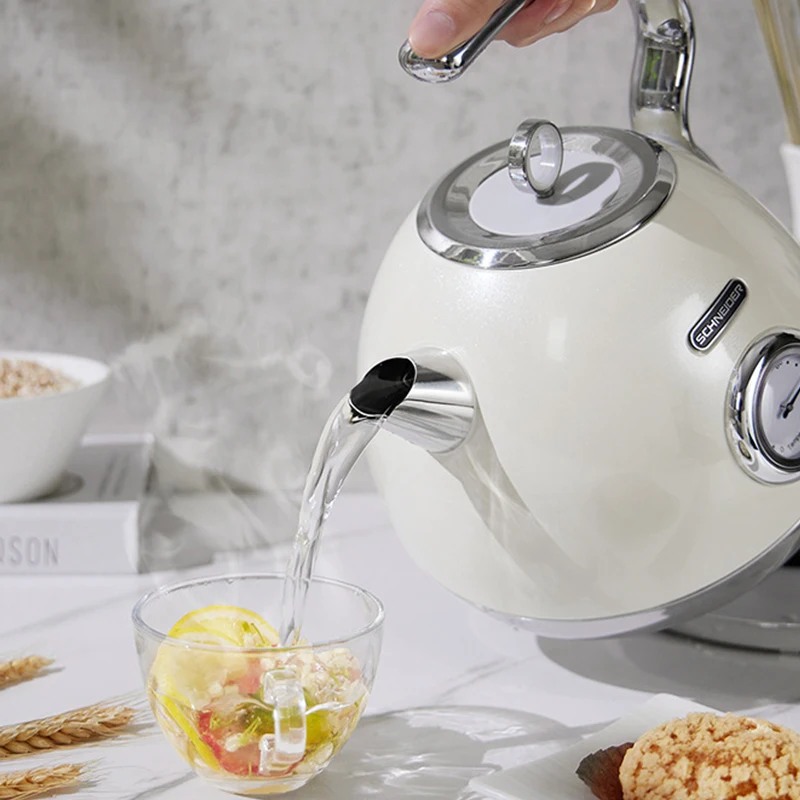 Household retro electric kettle hot water large capacity household kettle 316 stainless steel imported temperature control 5