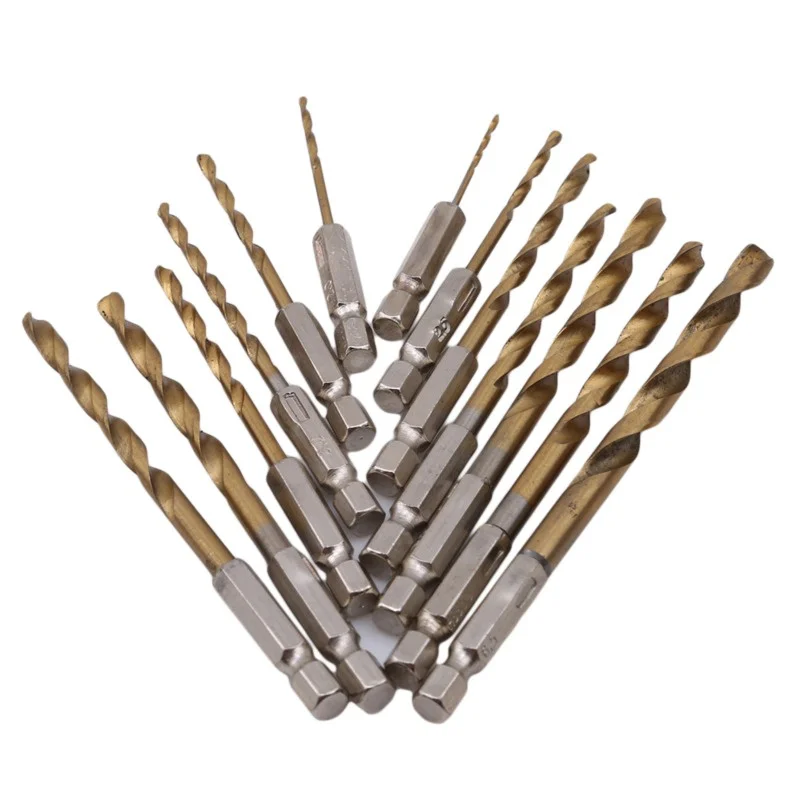 13pcs Hex Screw Drill Set Electric Screwdriver Special Fried Dough Twists Drill Hardware Electric Bit Replacement Set