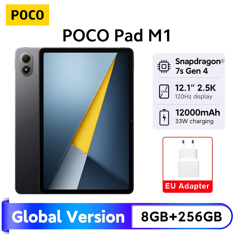 POCO Pad M1 グローバル版 Snapdragon 7s Gen 4 タブレット 12.1インチ