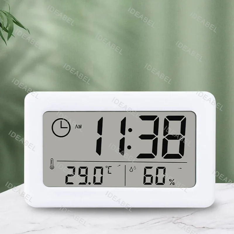 Battery-Powered Digital Clock with Temperature and Humidity Display