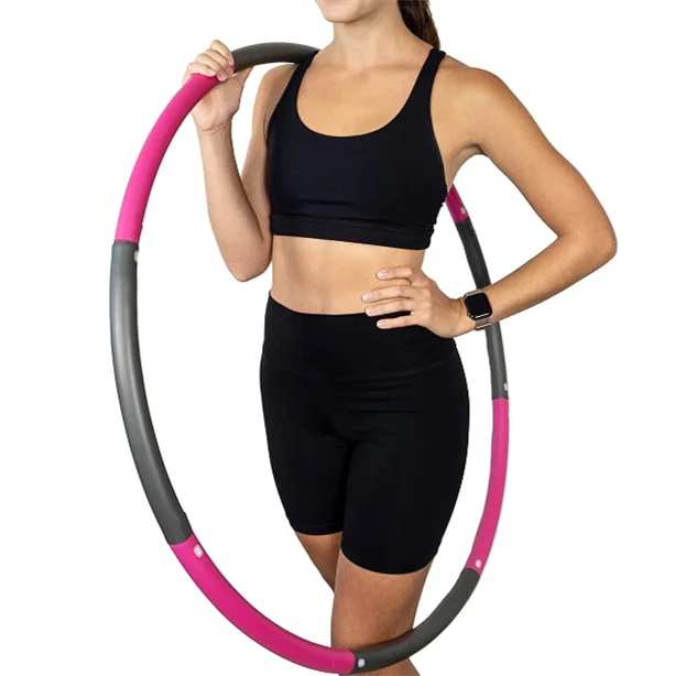 Health Weighted Flexible Fat Burning Gym Fitness Exercise Yoga Eco-friendly Adjustable Soft Colorful Hula Circle Hoops