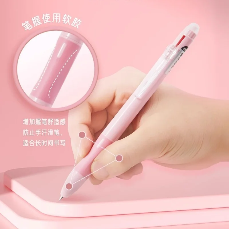 OASO K019 Sealed Press Erasable Fountain Pen Retractable 0.5mm Press Office School Student Pen Set with 2pcs Blue Ink Cartridges 4