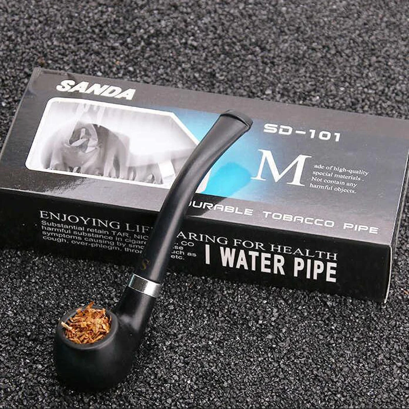 Black Wood Curved Vintage Tobacco Pipe tobacco pipe tobacco smoking accessories smoking accessories smoking pipe herb smoking pipe 110mm Household Merchandises Smoking Accessories Cigar Cigarette Pipes
