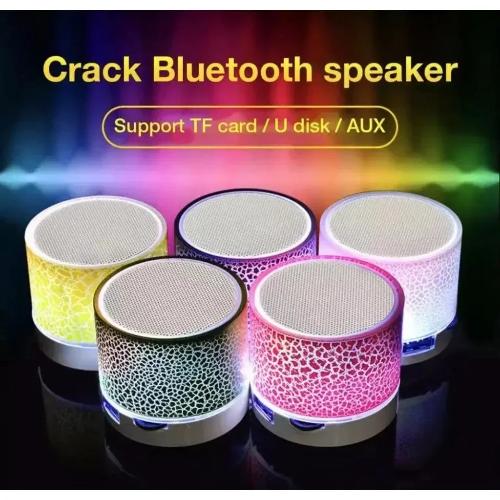 Mini Bluetooth Speaker Wireless Loudspeaker Crack LED SD Card USB Subwoofer Portable MP3 Music Sound Column for PC Mobile Phone 2