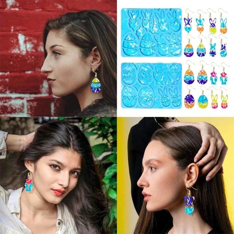 

Heart Earring Mold Silicone Resin Molds DIY Craft Epoxy Mold for Jewelry Making Pendant Charm Mold Decor
