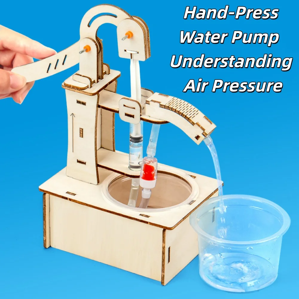 Wooden DIY Hand Pump Well STEM Educational Science Experiment Kit
