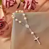 30Pcs Baptism Rosary Beads Finger Baptism Rosaries Faux Pearls for Baptism Favors Christening Favors Communion Favors 4
