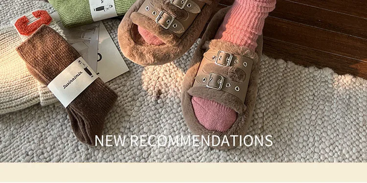 Description Picture 5 of itemCHAOZHU 3 Pairs Mixed Colors Winter Thicken Warm Women Snow Day Cold Weather Socks Loose Sox Set New Year Gift