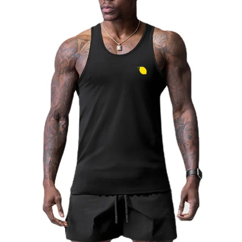 

Bodybuilding Vest Muscle Training Slimming Exercise Quick Drying Mesh Absorbent Breathable Cotton Bodybuilding Lemon Man