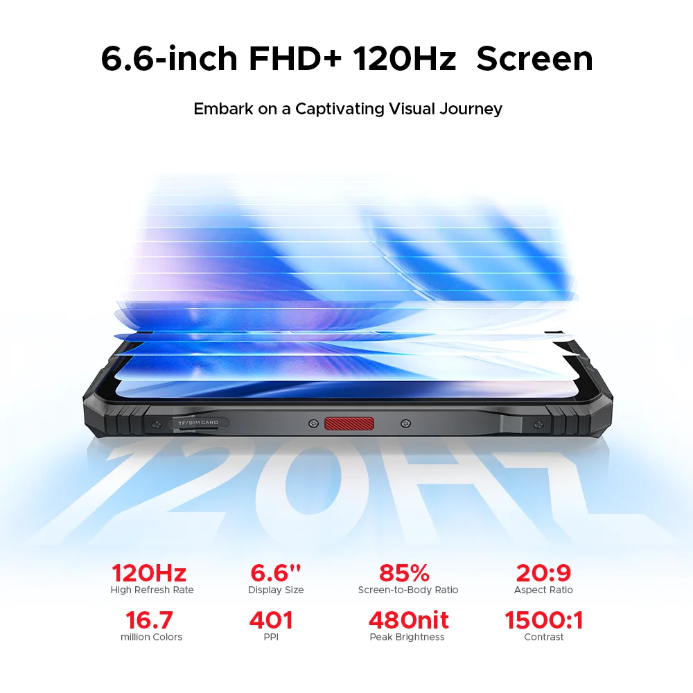 World Premiere DOOGEE S118 Pro 5G Rugged Phone 6.6'' FHD 120Hz 8GB RAM 512GB ROM 10800mAh Battery Android 14 Cell Phone With NFC 4
