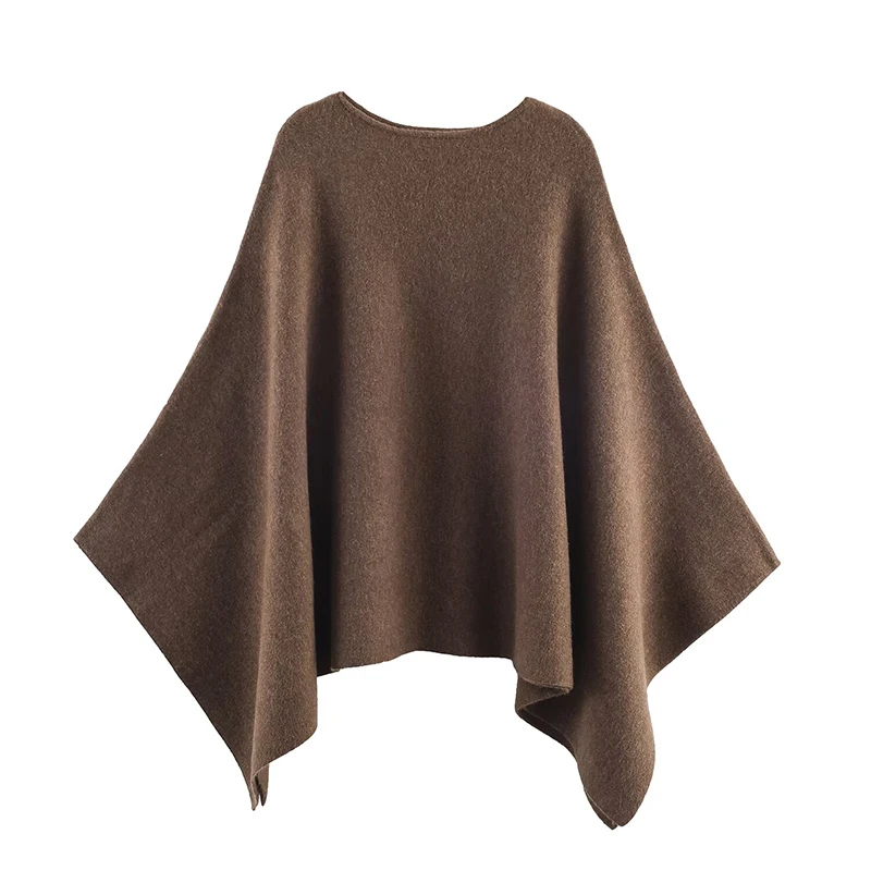 Chic Casual Knitted Cloak Jackets for Women 2025 Autumn New In Cape Coat And Jacket Casual Loose Streetwear Poncho Outerwear