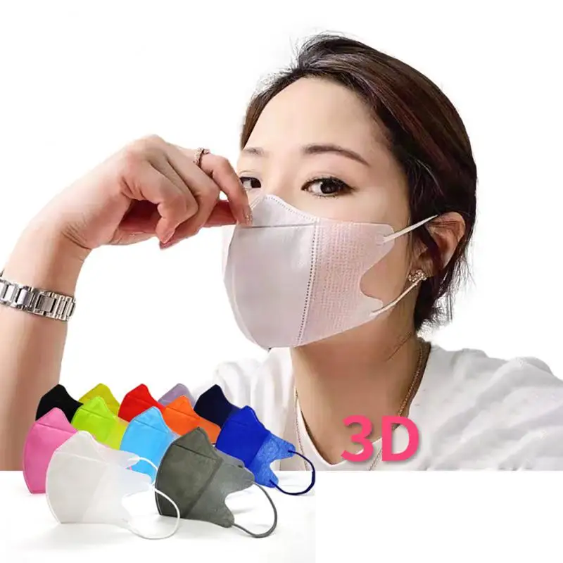 3D Disposable Earloop Mouth Mask Three-layer Breathable Adult Dust Mask Non-Woven Security Protection