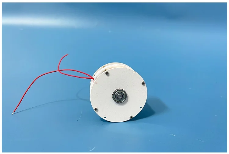 Mini miniature disc type ironless generator with low speed, high efficiency,  co