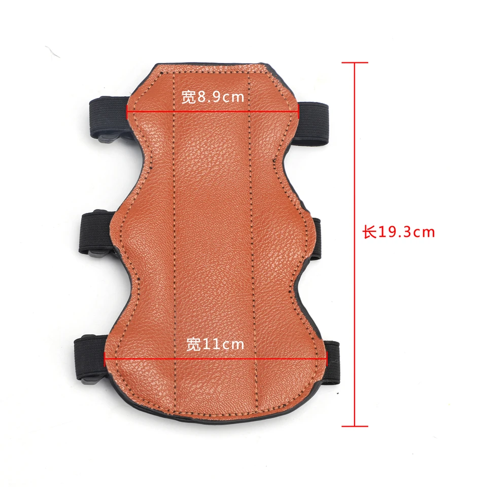 Alomejor Garde-Bras Protection de Bras Protège Avant-Bras en PU Cuir Bras Protection Brassard Traditionnel avec des Sangles Réglables Equipement de Protection pour Tir à l'arc(Noir