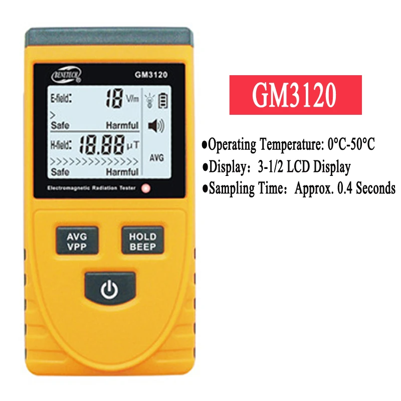 BENETECH GM3120 컴퓨터 휴대폰 LCD용 디지털 전자기 방사선 감지기