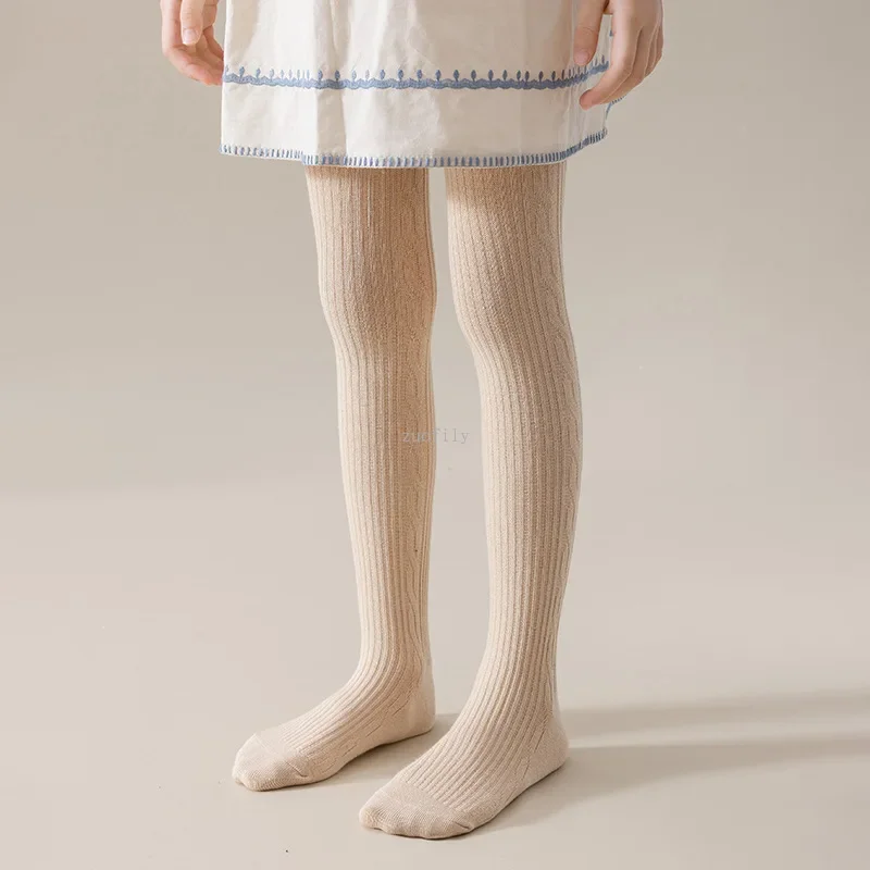 Baby Spring Autumn Children Cotton Knitted Tights for Girls Soft Leggings Pantyhose Stocking