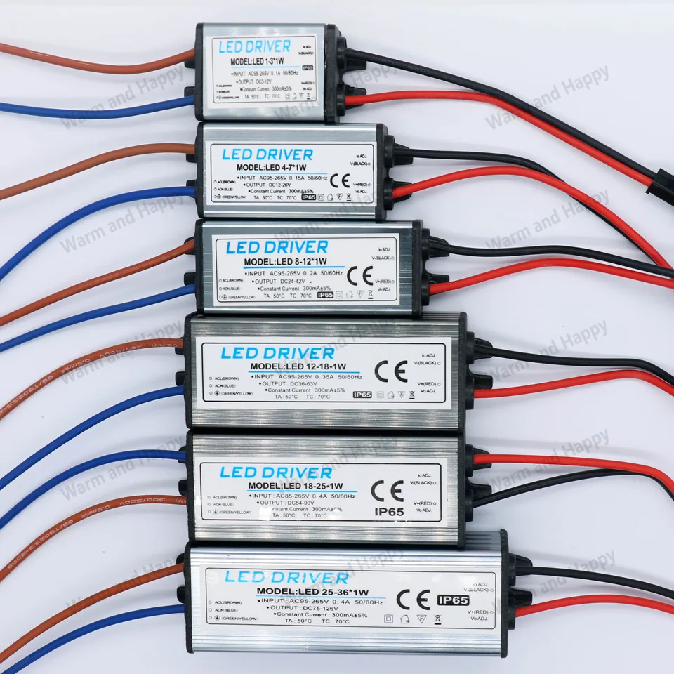 2 Driver LED 300mA 8-12W – Alimentatore AC90-265V Per Illuminazione A LED (Modello 8-12W)