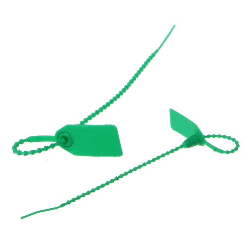 C7AD 100 Pcs Plastic Tamper Seals Disposable Signage DIY Cable Ties Security Tags Self-locking Seals Adjustable Length