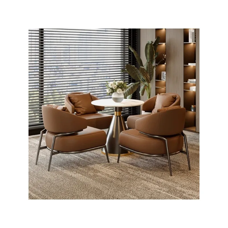 Light luxury negotiation table and chair combination office Business negotiation Cafe Reception lounge Sofa chair