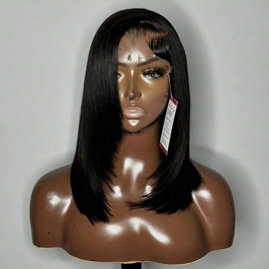 5x5 Lace Closure Wig Pre Plucked With Baby Hair Short Straight Bob Wig 8-18 Inches 13x4 Transparent Lace Frontal Wigs For Women 2