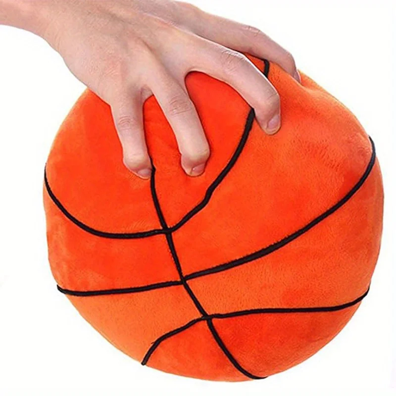 Plush Basketball Soft Stuffed Basketball Pillow Plush Sports Throw Pillows Gifts for Kids Teen Boys Room Bedroom Decorations