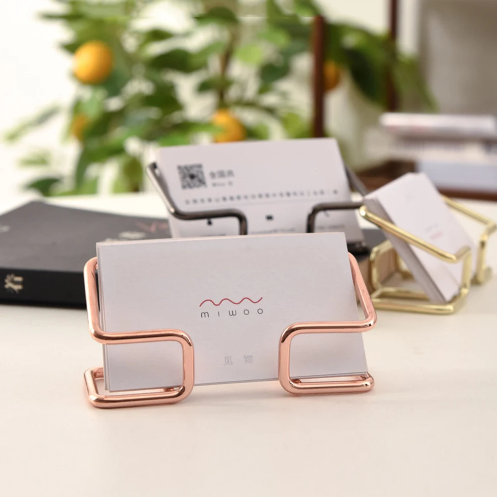 

Metal Card Holder Business Card Display Holder Desktop Reading Display Stand Mobile Phone Stand Office Desktop Decorative