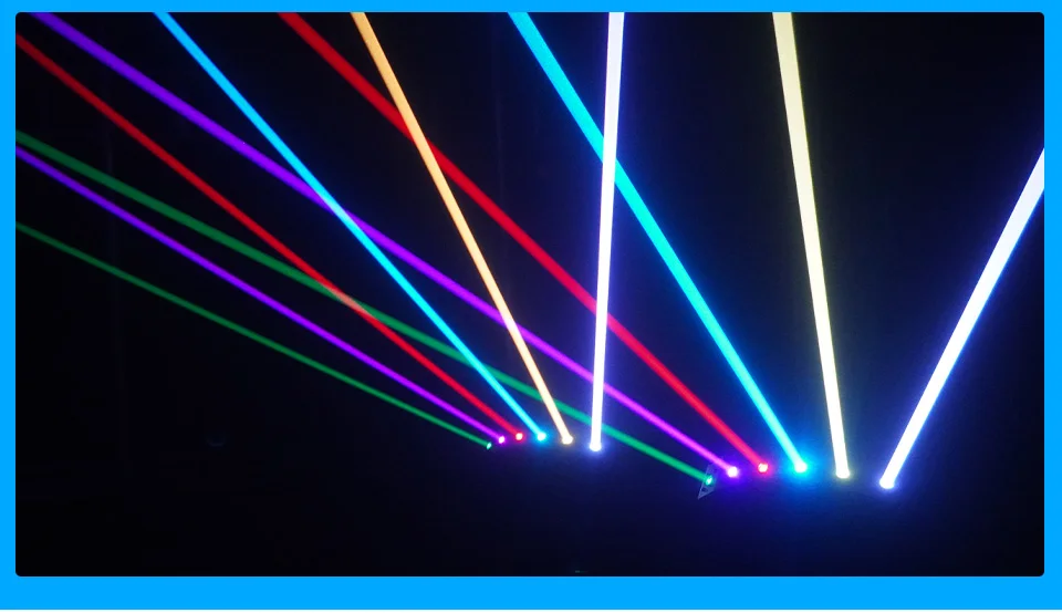 RGB 6 Eyes RGB Stage Laser Moving Head Light Infinite Rotation Bar Laser Light P