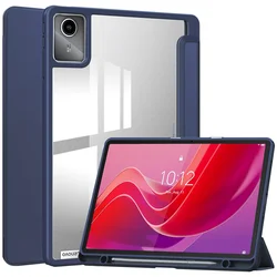 Premium Tablet Case with Pen Holder and Folding Stand for Tab M11 2024 (Dark Blue)