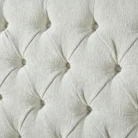 King Size Platform Bed Frame, Chenille Upholstered Sleigh Bed with Scroll Wingback Headboard & Footboard, Bed Frames 2