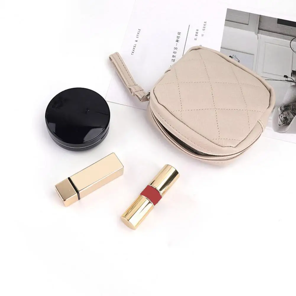 

Nighttime Napkin Pouch Portable Napkin Storage Bag with Smooth Zipper Handle Built-in Compartment Ideal Organizer for Feminine