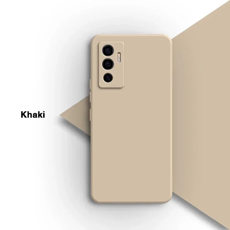 Premium Square Silicone Phone Case - Soft Liquid Shell