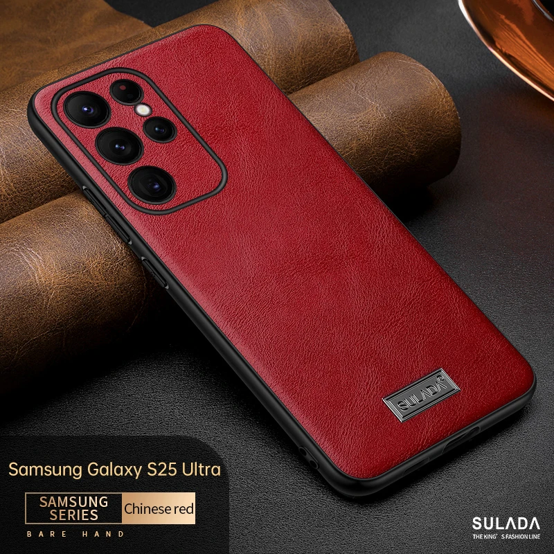 Phone Case Leather Phone Case Genuine Leather Case Samsung Galaxy s25 ultra s25 plus S24Ultra S24 Plus Shell Galaxy S23 S22 Ultra Plus Phone Covers