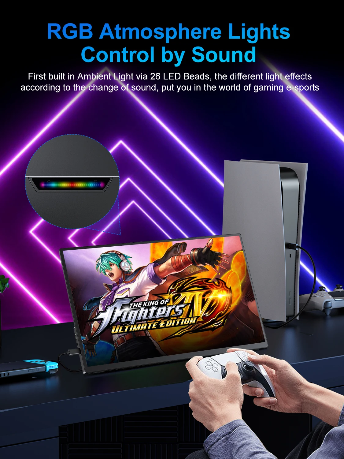 UPERFECT 18.5 ġ Ʈ  120Hz ޴  1920*1080 HDR 100%sRGB IPS ũ Ʈ PC Ʈ  Xbox ġ PS5  LCD  ÷