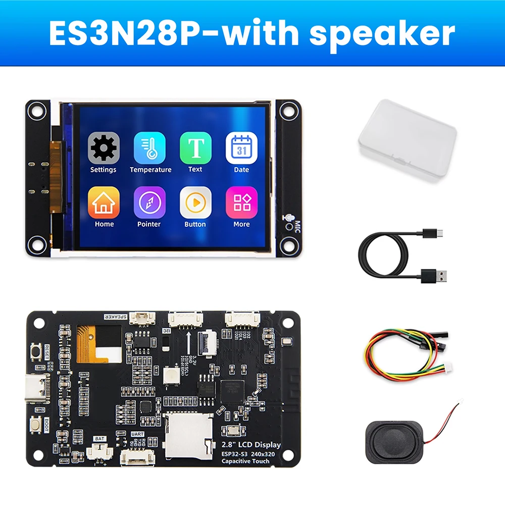 ESP32-S3 ESP32 S3 2.8 inç TFT Modülü Dokunmatik Ekran Geliştirme Kartı WiFi Bluetooth Akıllı AI Ekranlı 240x320 IPS Ekran