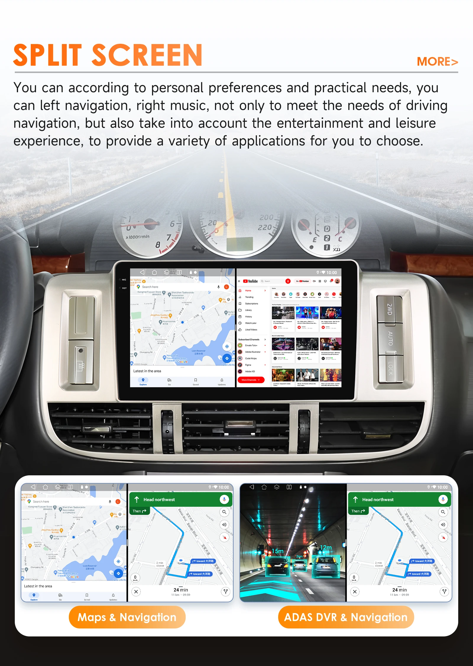 9-Zoll-Autoradio mit AI Carplay und Android 14 für Nissan X-Trail T30 (2000-2009) - Multimedia-Videoplayer mit GPS, 360°-Kamera, RDS und Bildschirm – Detail 39