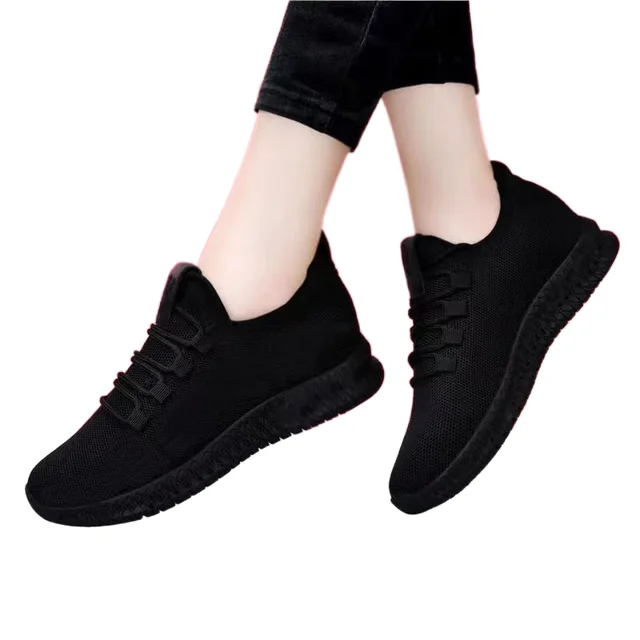 Women's Breathable Non-slip Platform Fashion New Casual Shoes Korean Running Shoes Black Sneakers Shoes for Women 2024 Autumn 6