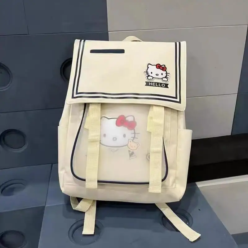 

Рюкзак Sanrioed kittys для девочек, милый нишевой ранец с рисунком для учеников младшей и старшей школы, вместительный школьный портфель с принтом