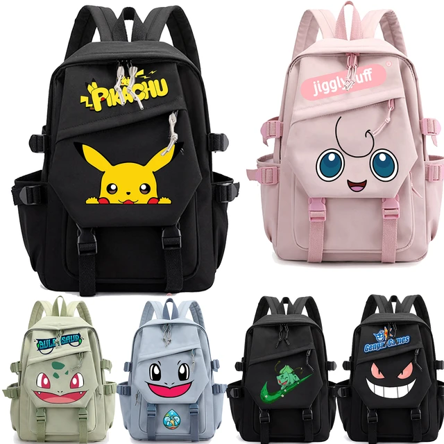 Pokemon Porn Jiggly Girls - Pokemon Women Backpack Waterproof Pikachu Gengar Schoolbag Backpack for  Student Female Girls Laptop Snorlax Book Pack