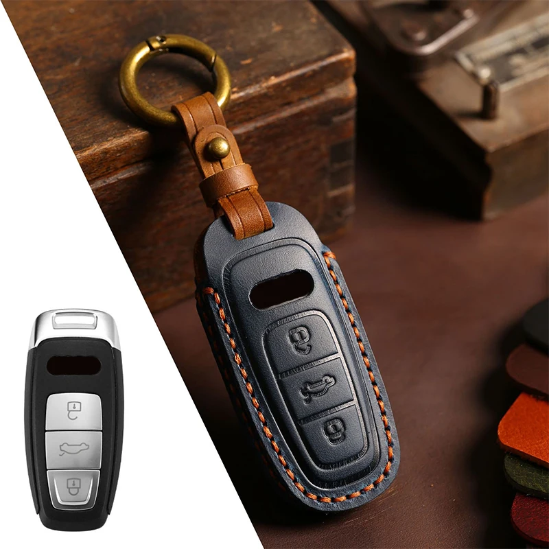 Deluxe Leather Car Key Case Cover – Premium Accessories