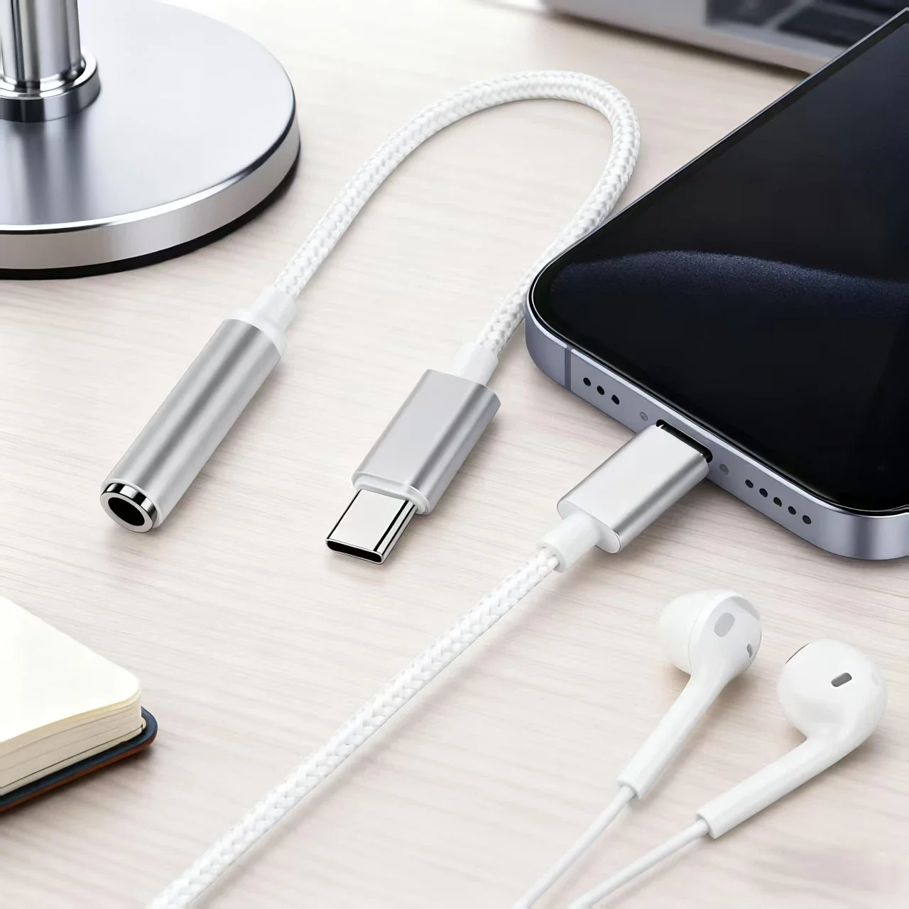 USB Type-C to 3.5mm Aux Audio Adapter Cable Converter