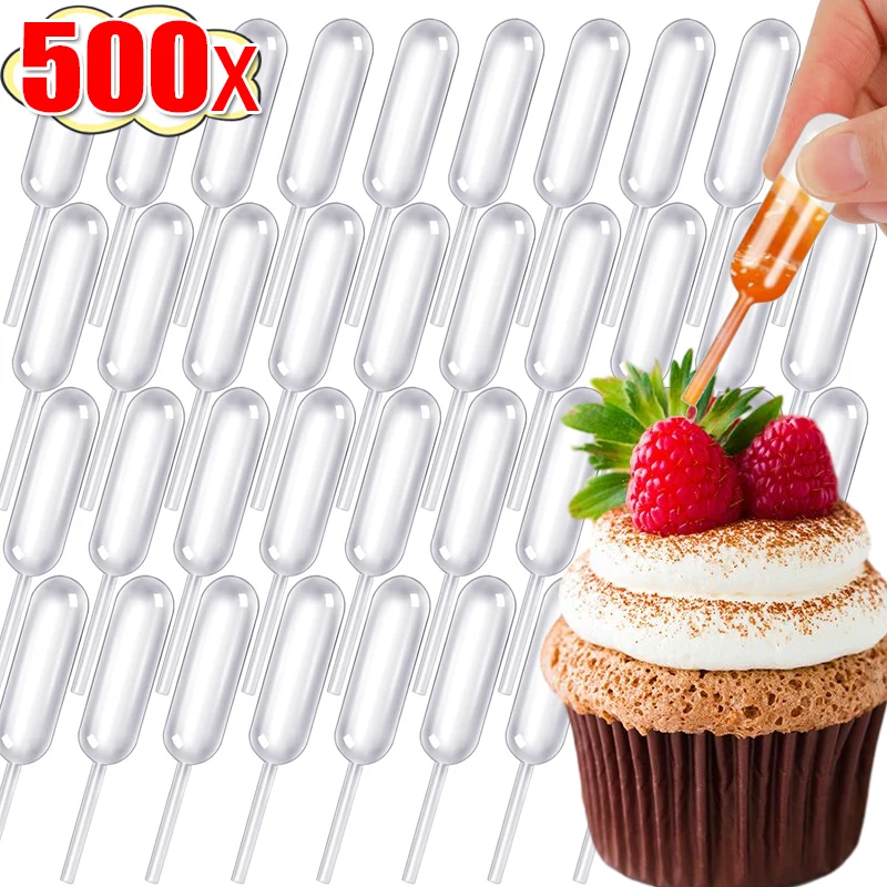 4ml Mini Dropper Disposable Jam Dropper for Cupcake Sauce Squeeze Transfer Pipettes Dessert Stuffed Cake Decor Supplies disposable dropper cake decoration accessories
