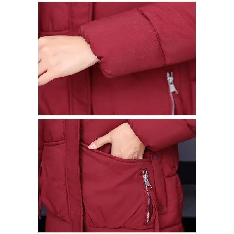 Middle Aged Elderly Women Cotton Jacket Loose Oversize Thickened Padded Coat Mother Outfit Winter Coat Down Quilted Overcoat