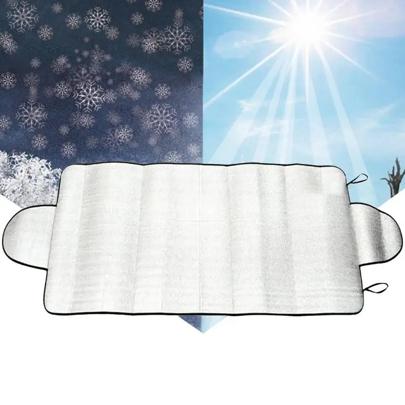 Car Sunshade Windshield Sunshade Windshield Sun Shade Car Snow Shield Car Front Windshield Antifreeze Cover Snow-blocking Gear Sun-proof Heat Insulation Cloth Auto Windshield Window Snow Cover