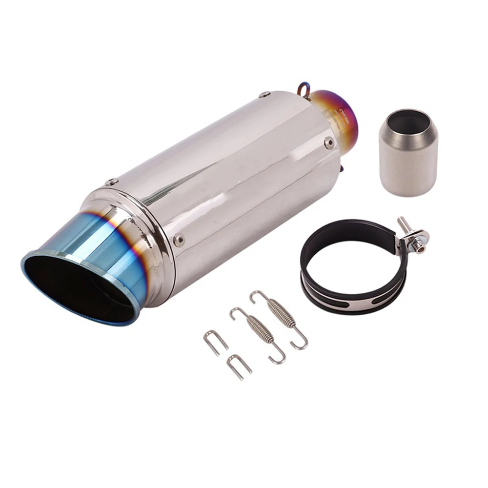Motorradauspuff Inox Schalldämpfer Kohlefaser-Auspuff Universal 51/60 mm mit DB Killer für Z900 R3 R25 MT07 MT09 R1 Z400 Z650 – Detail 14